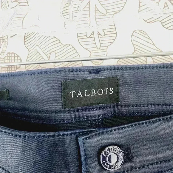 NWT Talbots Demi Boot Crop Jean High Waist Size 16 Navy Blue - Picture 4 of 10